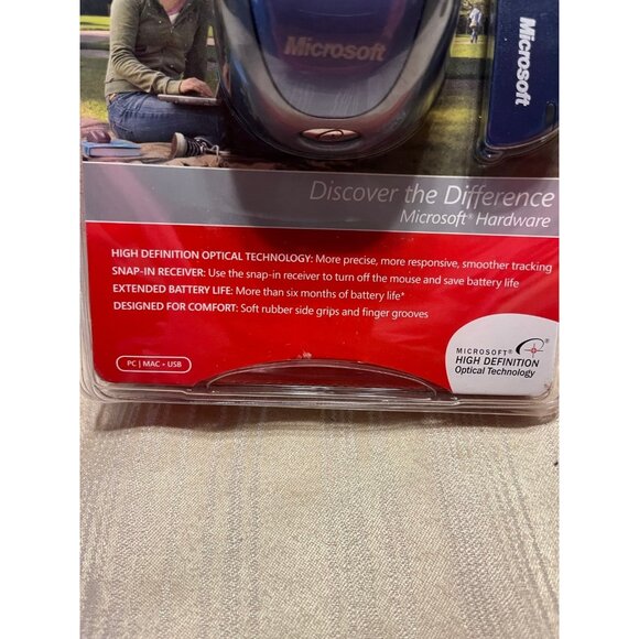 Microsoft Wireless Notebook Optical Mouse 3000 & Receiver (MSK-1056) NEW - Picture 4 of 5